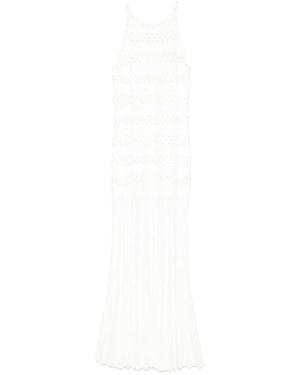 Sandro Pearl-Embellished Maxi Dress - White