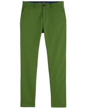 Scotch & Soda Straight-Leg Chino Trousers - Green