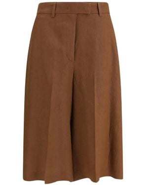 Lardini Culottes Shorts - Brown