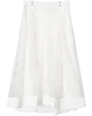 3.1 Phillip Lim Floral-Detail Midi Skirt - White