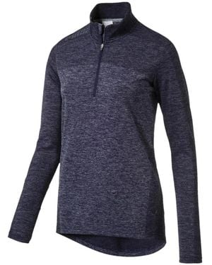 PUMA Evoknit Seamless 1/4 Zip-Up Jacket - Blue