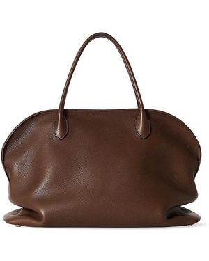 The Row Agnes 15 Grained Leather Tote Bag - Brown