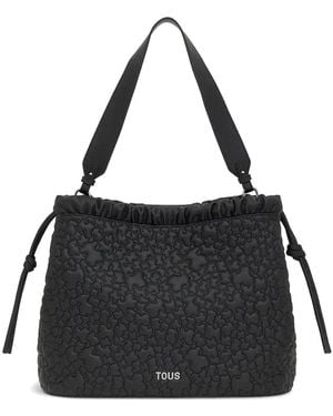 Tous Large Puffy Bear Shoulder Bag - Black