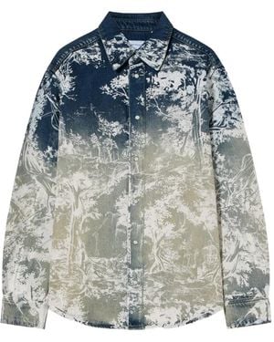 Off-White c/o Virgil Abloh City Nature Regular Denim Shirt - Blue