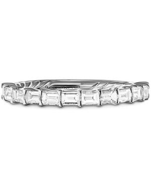 David Yurman Platinum Dy Eden Partway Diamond Ring (2Mm) - White