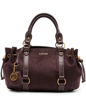Liu Jo Small Logo-Plaque Tote Bag - Brown