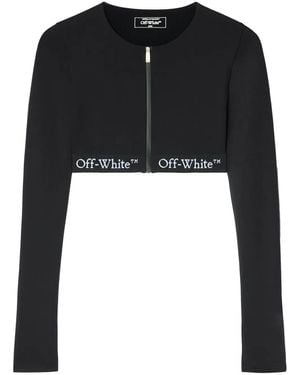Off-White c/o Virgil Abloh ロゴバンド クロップドトップ - ブラック