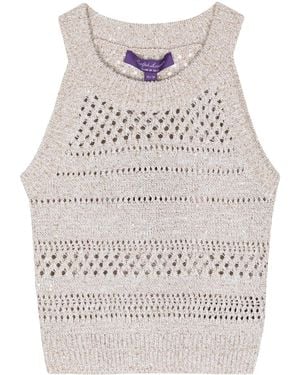 Ralph Lauren ポインテールニット クロップドトップ - グレー