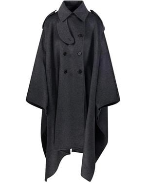 Rohe Double-Breasted Cape Coat - Blue
