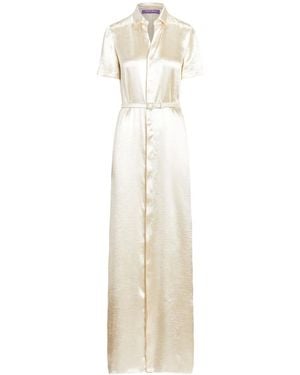 Ralph Lauren Short-Sleeved Satin Shirt Dress - White