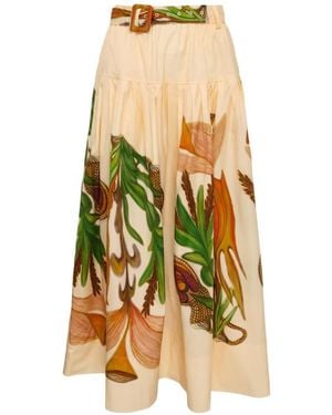 Ulla Johnson Filagree Midi Skirt - Natural