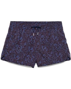 CDLP Abstract-Print Swim Shorts - Blue