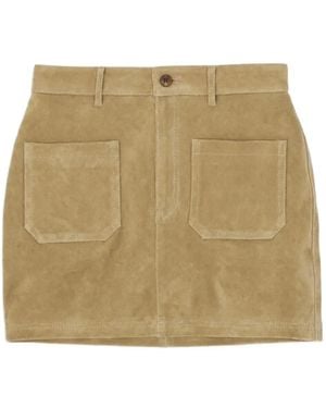 Fortela Jenny Suede Mini Skirt - Natural