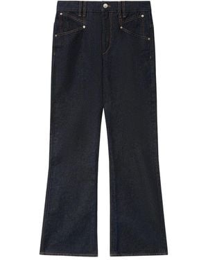 Isabel Marant Belvia Pocket Flared Jeans - Blue