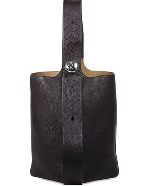 Loewe Pebble ハンドバッグ L - ブラック