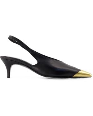 Anine Bing Nelly Metal-Toe Slingback Pumps - Black