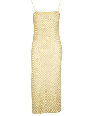 Veronica Beard Sequin-embellished midi dress - Amarillo