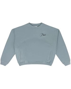 Rhude Sweatshirt mit Rundhalsausschnitt - Blau