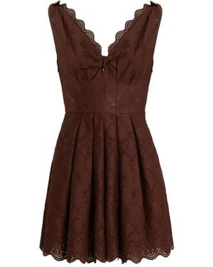 Giambattista Valli A.Line Mini Dress - Brown