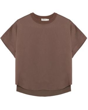 Jonathan Simkhai Addy Round-Neck Blouse - Brown