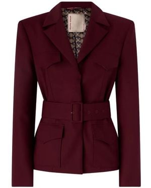 Antonio Marras Belted Single-Breasted Blazer - Purple