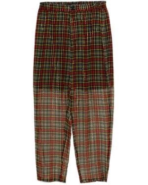 Undercover Plaid-Check Pants - Green