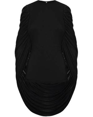 SEEN USERS Angel Draped Blouse - Black