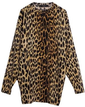 Gucci Printed Knit Cashmere Dress - Brown