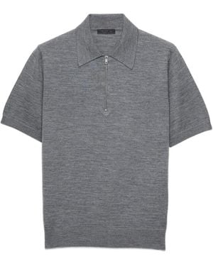 Prada Wollen Poloshirt - Grijs