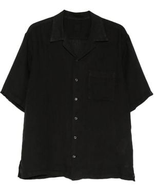 120% Lino Pocket Short-Sleeve Shirt - Black