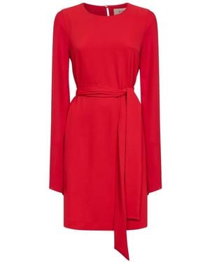 Blanca Vita Agira Belted Midi Dress - Red