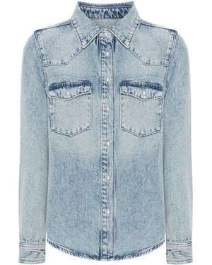 FRAME Denim Long-sleeve Shirt - Women's - Recycled Cotton/cotton - Blue