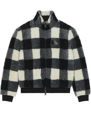 Givenchy Checked Fleece Jacket - Black