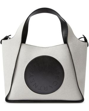 Stella McCartney Tote Bag Aus Canvas Mit Logo - Schwarz