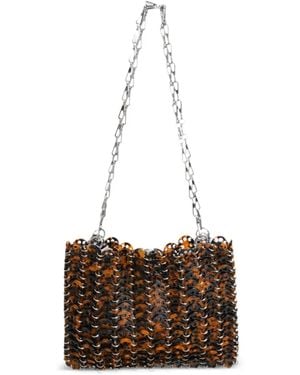 Rabanne Schultertasche Aus Azetat - Braun