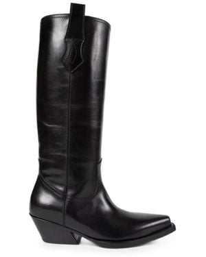 Ann Demeulemeester Pointed-Toe Leather Boots - Black