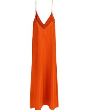 Rohe Spaghetti-Strap V-Neck Dress - Orange