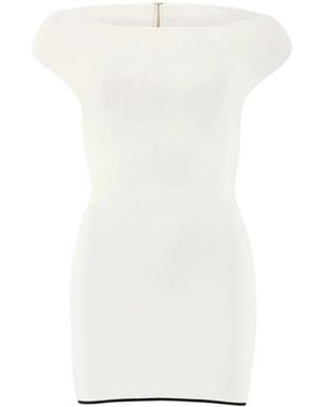 Jacquemus La Mini Robe Maille Noiva Dress - White