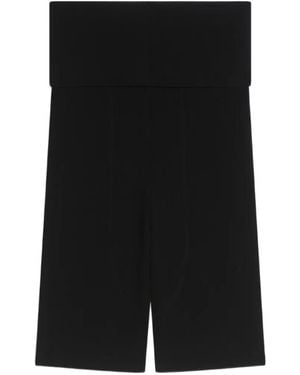 Dries Van Noten Rib Knit Biker Shorts - Black