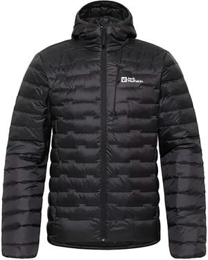 Jack Wolfskin Hooded Quilted Jacket - Black