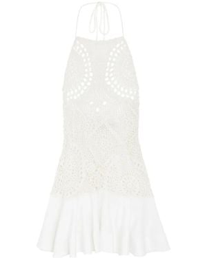 Jacquemus Napperon Crochet Mini Dress - White