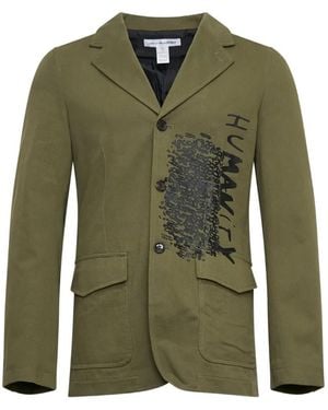 Comme des Garçons Graphic-Print Single-Breasted Jacket - Green
