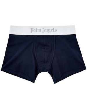 Palm Angels Classic Logo-Waistband Boxers Set - Blue