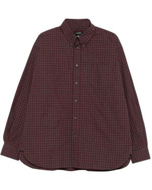 Willy Chavarria Chequered Shirt - Purple
