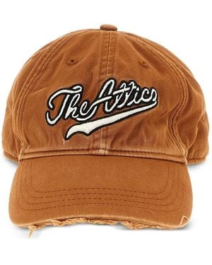 The Attico Gorro con logo bordado - Marrón