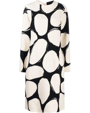 Marni Silk Oval-Print Dress - Multicolor