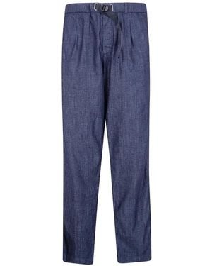White Sand Belted Trousers - Blue