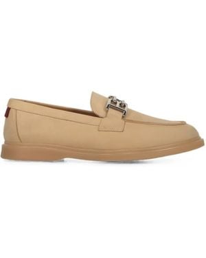 Bally Logo-Plaque Leather Loafers - White
