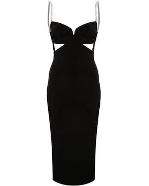Nissa Open-Back Jersey Midi Dress - Black