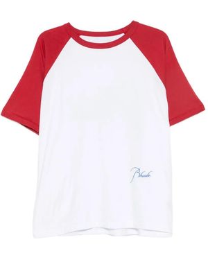 Rhude Classique Logo-Embroidered Raglan-Sleeve Cotton T-Shirt
